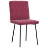 Chaises à manger lot de 4 Rouge bordeaux Velours 