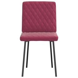 Chaises à manger lot de 4 Rouge bordeaux Velours 