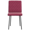 Chaises à manger lot de 4 Rouge bordeaux Velours 