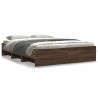 Cadre de lit sans matelas chêne marron 150x200 cm 