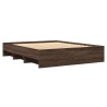 Cadre de lit sans matelas chêne marron 150x200 cm 