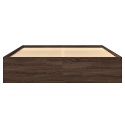 Cadre de lit sans matelas chêne marron 150x200 cm 