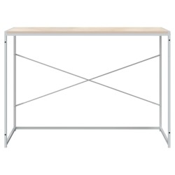 Bureau d'ordinateur Blanc chêne 110x60x70 cm Bois d'ingénierie 