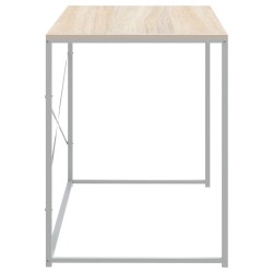 Bureau d'ordinateur Blanc chêne 110x60x70 cm Bois d'ingénierie 
