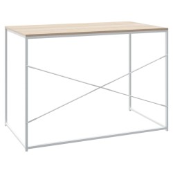 Bureau d'ordinateur Blanc chêne 110x60x70 cm Bois d'ingénierie 