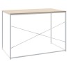 Bureau d'ordinateur Blanc chêne 110x60x70 cm Bois d'ingénierie 