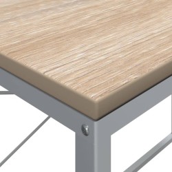 Bureau d'ordinateur Blanc chêne 110x60x70 cm Bois d'ingénierie 