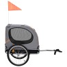 Remorque de vélo pour animaux de compagnie orange et gris 