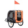 Remorque de vélo pour animaux de compagnie orange et gris 