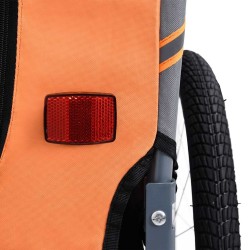 Remorque de vélo pour animaux de compagnie orange et gris 