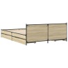 Cadre de lit avec tiroirs sans matelas chêne sonoma 135x190 cm 
