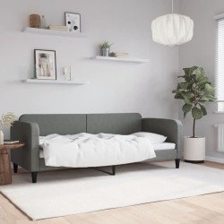 Lit de repos sans matelas gris foncé 80x200 cm tissu 