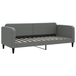 Lit de repos sans matelas gris foncé 80x200 cm tissu 