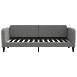 Lit de repos sans matelas gris foncé 80x200 cm tissu 