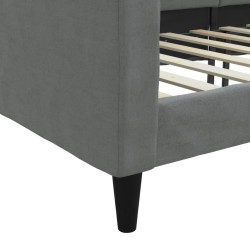 Lit de repos sans matelas gris foncé 80x200 cm tissu 