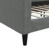 Lit de repos sans matelas gris foncé 80x200 cm tissu 