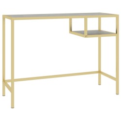 Bureau d'ordinateur Marbre noir 100x36x74 cm Verre trempé 