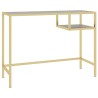 Bureau d'ordinateur Marbre noir 100x36x74 cm Verre trempé 