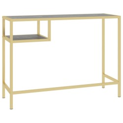 Bureau d'ordinateur Marbre noir 100x36x74 cm Verre trempé 