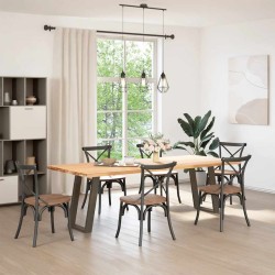 Pieds de table à manger en U 2 pièces Acier naturel 50 x (72-73) cm Acier 