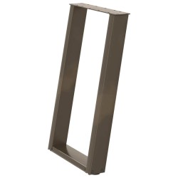 Pieds de table à manger en U 2 pièces Acier naturel 50 x (72-73) cm Acier 