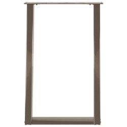 Pieds de table à manger en U 2 pièces Acier naturel 50 x (72-73) cm Acier 