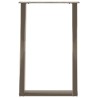 Pieds de table à manger en U 2 pièces Acier naturel 50 x (72-73) cm Acier 