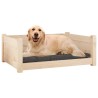 Lit pour chien 75,5x55,5x28 cm Bois massif de pin 