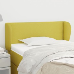 Tête de lit avec oreilles Vert 103x23x78/88 cm Tissu 