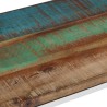 Table console argenté acier inoxydable/bois massif récupération 