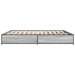 Cadre de lit sans matelas sonoma gris 160x200 cm 