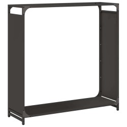Portant de bois chauffage noir 90x28x90 cm 