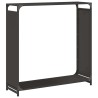 Portant de bois chauffage noir 90x28x90 cm 