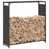 Portant de bois chauffage noir 90x28x90 cm 