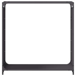 Portant de bois chauffage noir 90x28x90 cm 