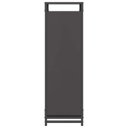 Portant de bois chauffage noir 90x28x90 cm 