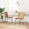 Chaises à manger lot de 2 Marron Velours 