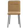 Chaises à manger lot de 2 Marron Velours 