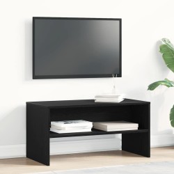 Meuble TV chêne noir 80x40x40 cm bois d'ingénierie 
