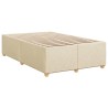 Cadre de lit sans matelas crème 120x200 cm tissu 