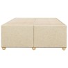 Cadre de lit sans matelas crème 120x200 cm tissu 
