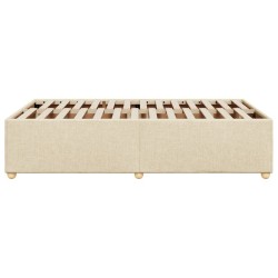Cadre de lit sans matelas crème 120x200 cm tissu 
