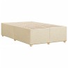 Cadre de lit sans matelas crème 120x200 cm tissu 