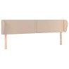 Tête de lit avec oreilles Cappuccino 203x23x78/88 cm Similicuir 