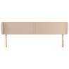 Tête de lit avec oreilles Cappuccino 203x23x78/88 cm Similicuir 