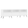 Meuble TV blanc 150x30x44,5 cm bois d'ingénierie 