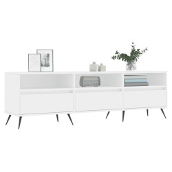 Meuble TV blanc 150x30x44,5 cm bois d'ingénierie 