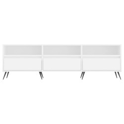 Meuble TV blanc 150x30x44,5 cm bois d'ingénierie 