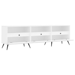 Meuble TV blanc 150x30x44,5 cm bois d'ingénierie 