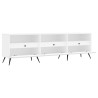 Meuble TV blanc 150x30x44,5 cm bois d'ingénierie 